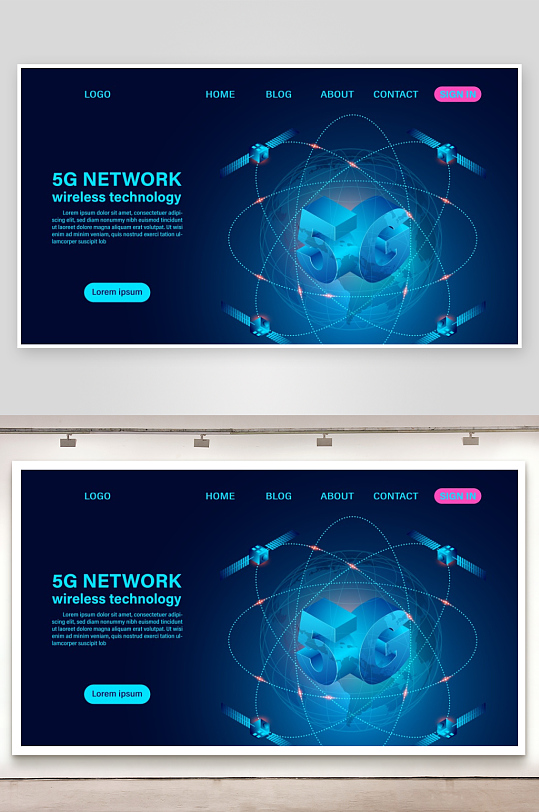 创意大气5G网络背景设计-众图网