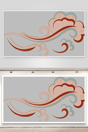 创意矢量敦煌彩云元素素材下载-众图网