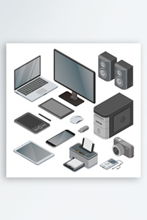 创意矢量计算机元素素材下载-众图网