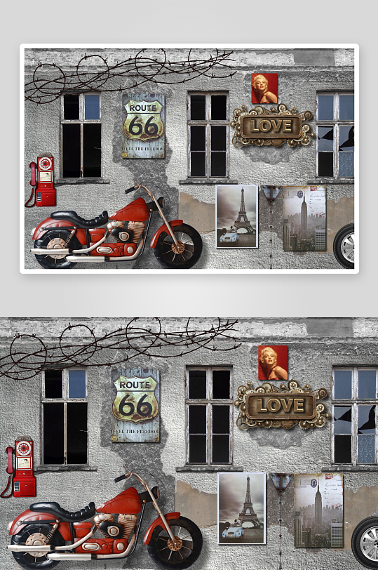 高清工装汽车装饰画-众图网