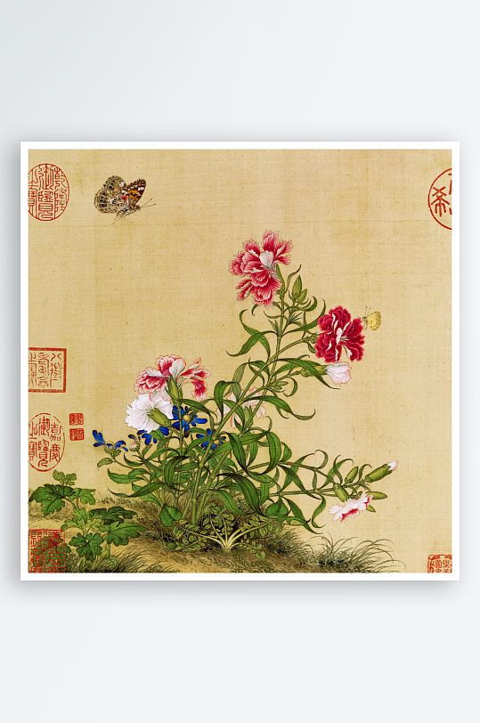 高清复古工笔花卉植物图片