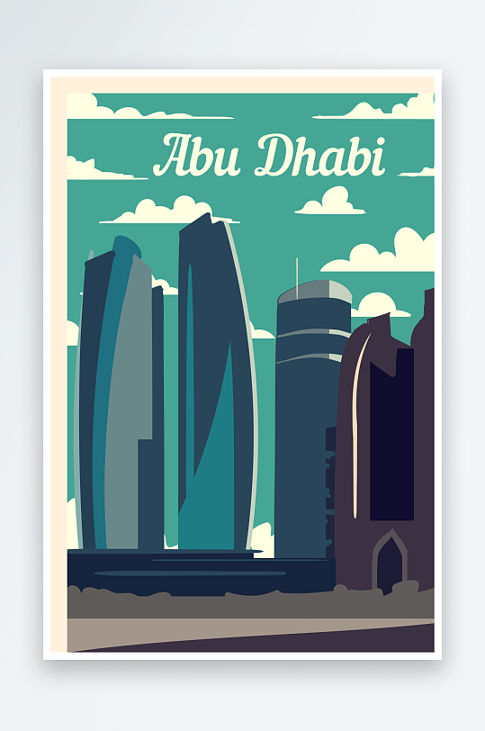 矢量著名建筑装饰画-众图网