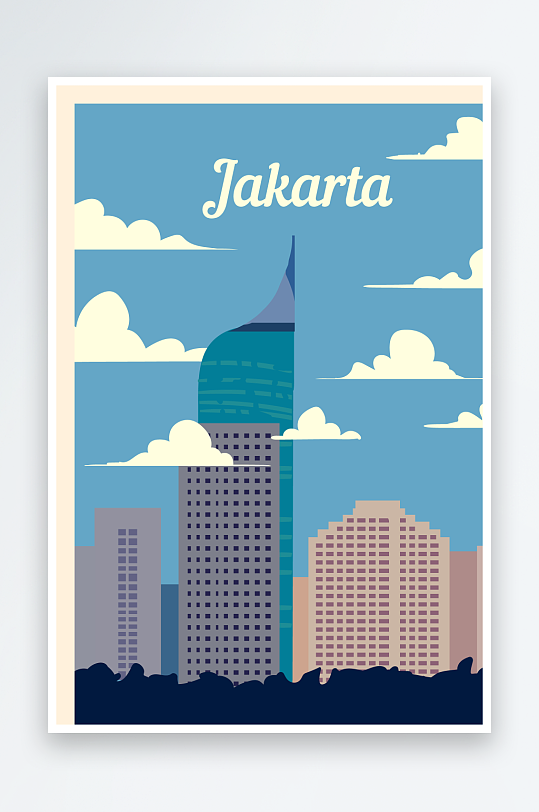 矢量著名建筑装饰画-众图网