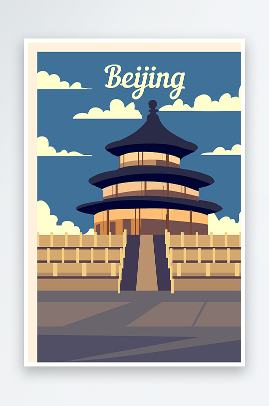 矢量著名建筑装饰画-众图网