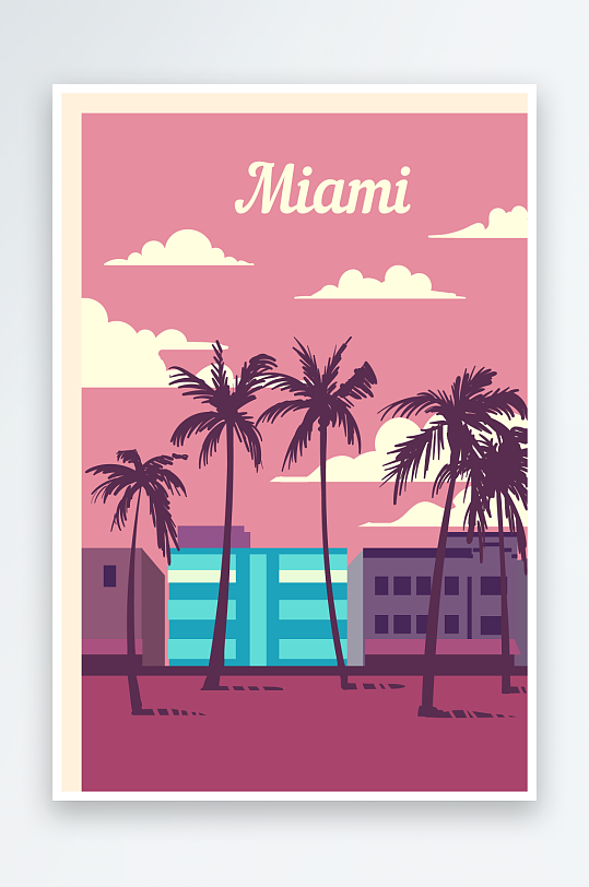 矢量著名建筑装饰画-众图网