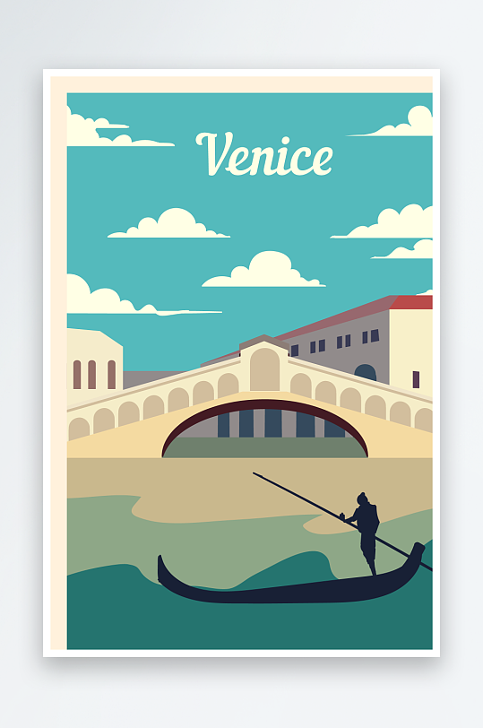 矢量著名建筑装饰画-众图网