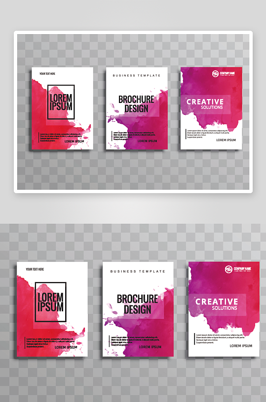 矢量时尚画册封面-众图网