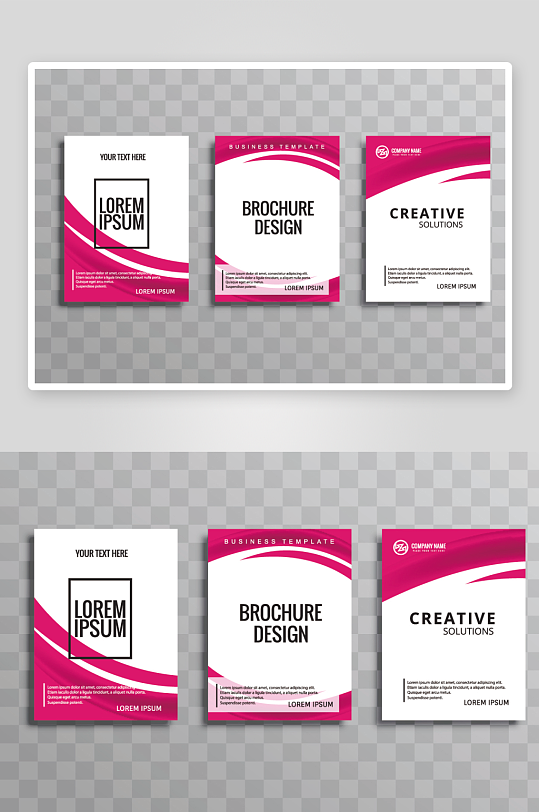 矢量时尚画册封面-众图网