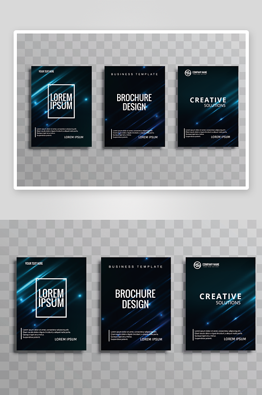 矢量时尚画册封面-众图网