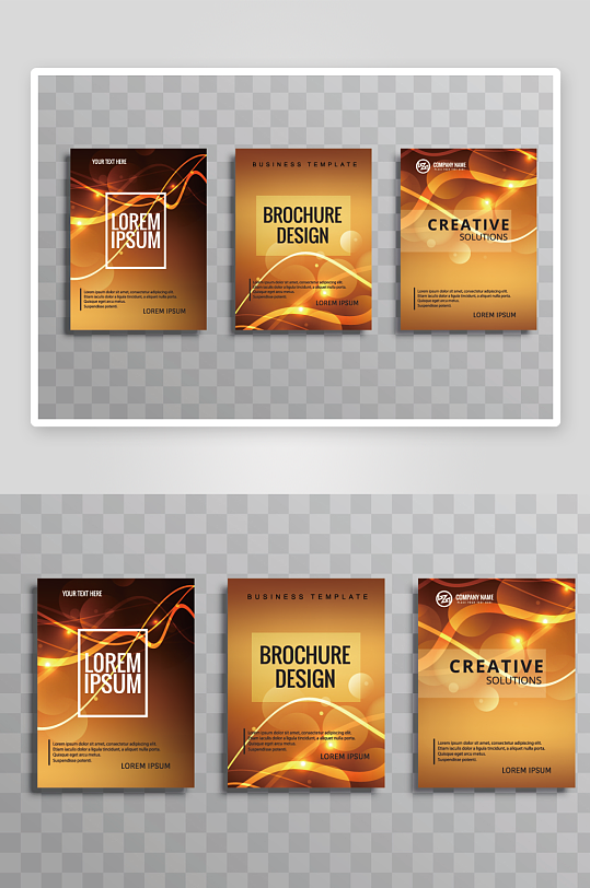 矢量时尚画册封面-众图网