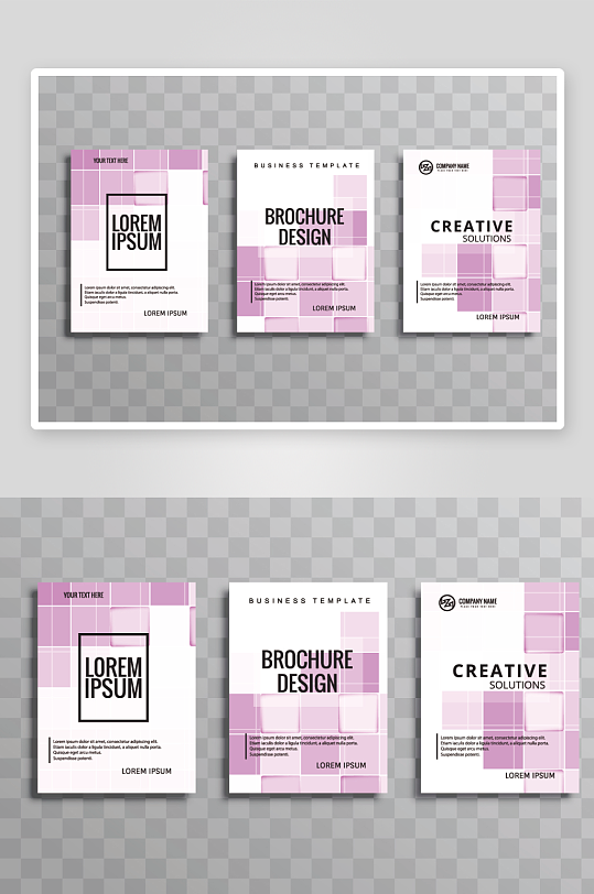 矢量时尚画册封面-众图网