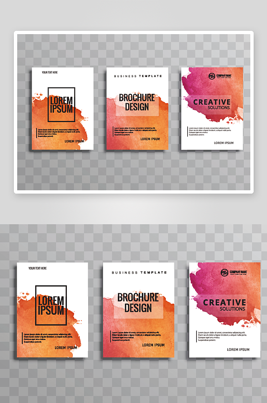 矢量时尚画册封面-众图网