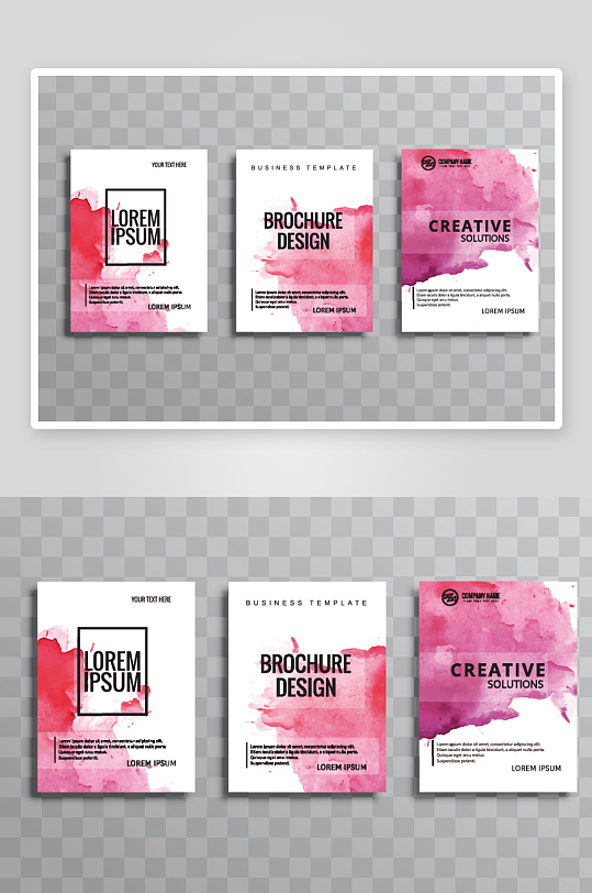 矢量时尚画册封面-众图网