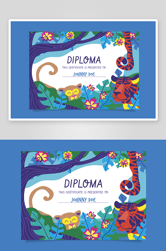 创意矢量荣誉证书模板-众图网