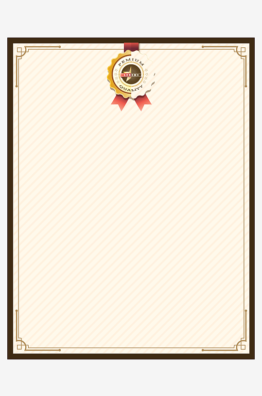 创意矢量荣誉证书模板-众图网