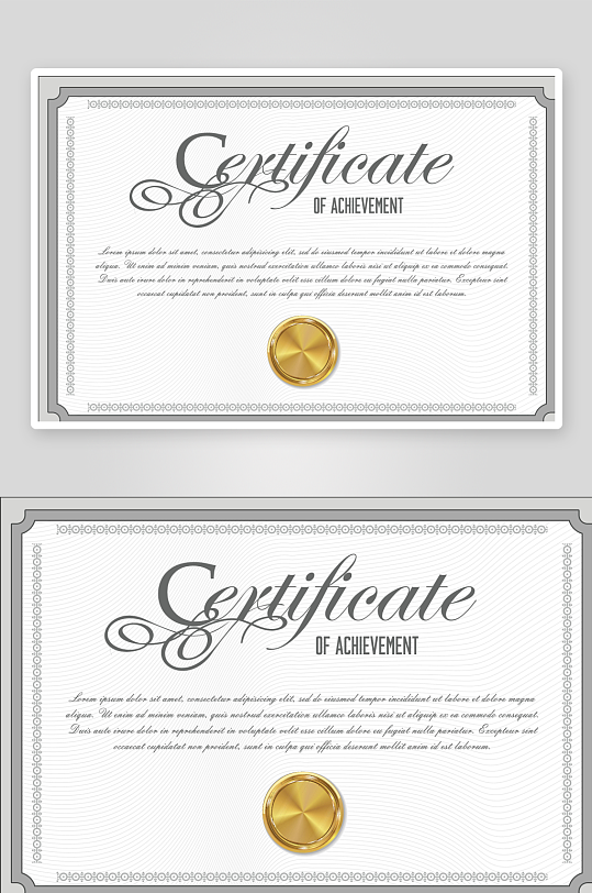 创意矢量荣誉证书模板-众图网