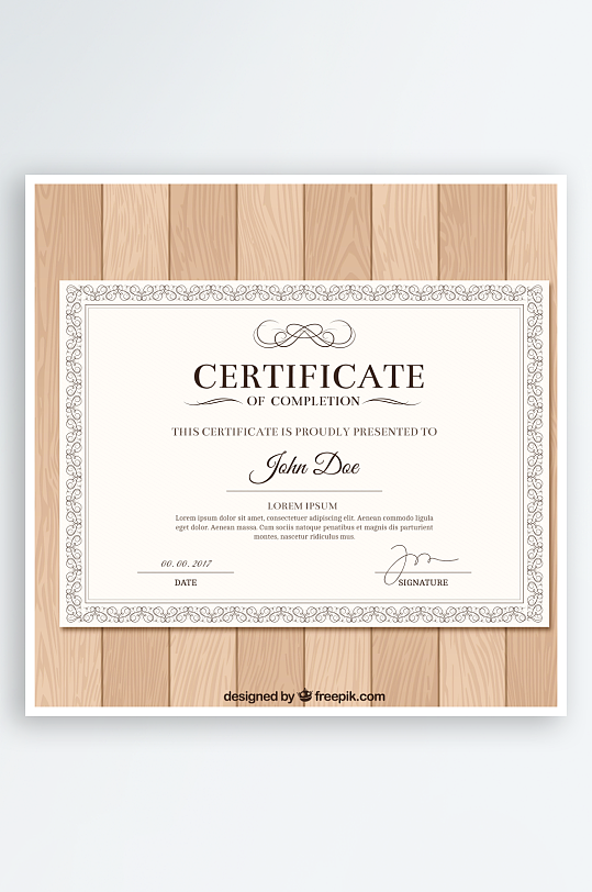 创意矢量荣誉证书模板-众图网