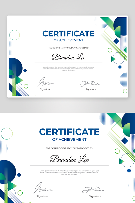 创意矢量荣誉证书模板-众图网