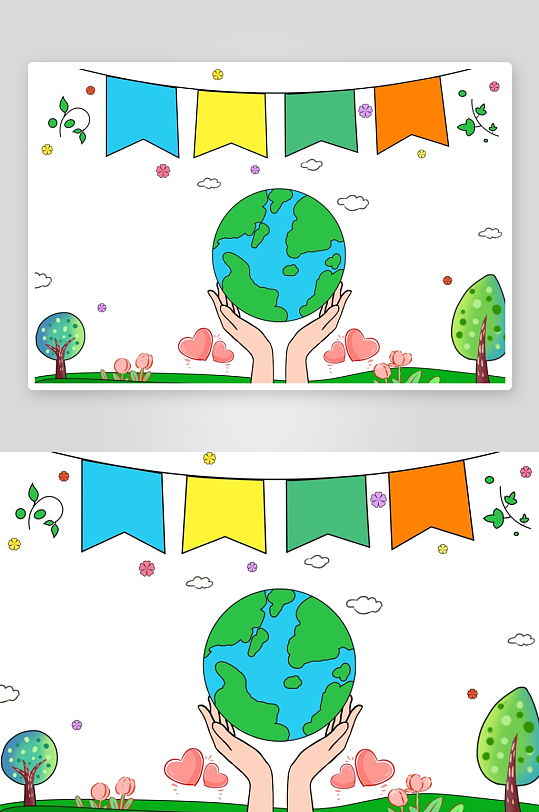 创意世界日小报模板-众图网