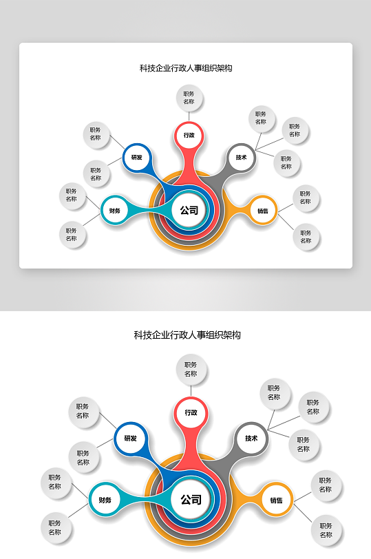 创意简约组织架构图模板-众图网