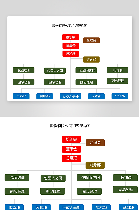 创意简约组织架构图模板-众图网