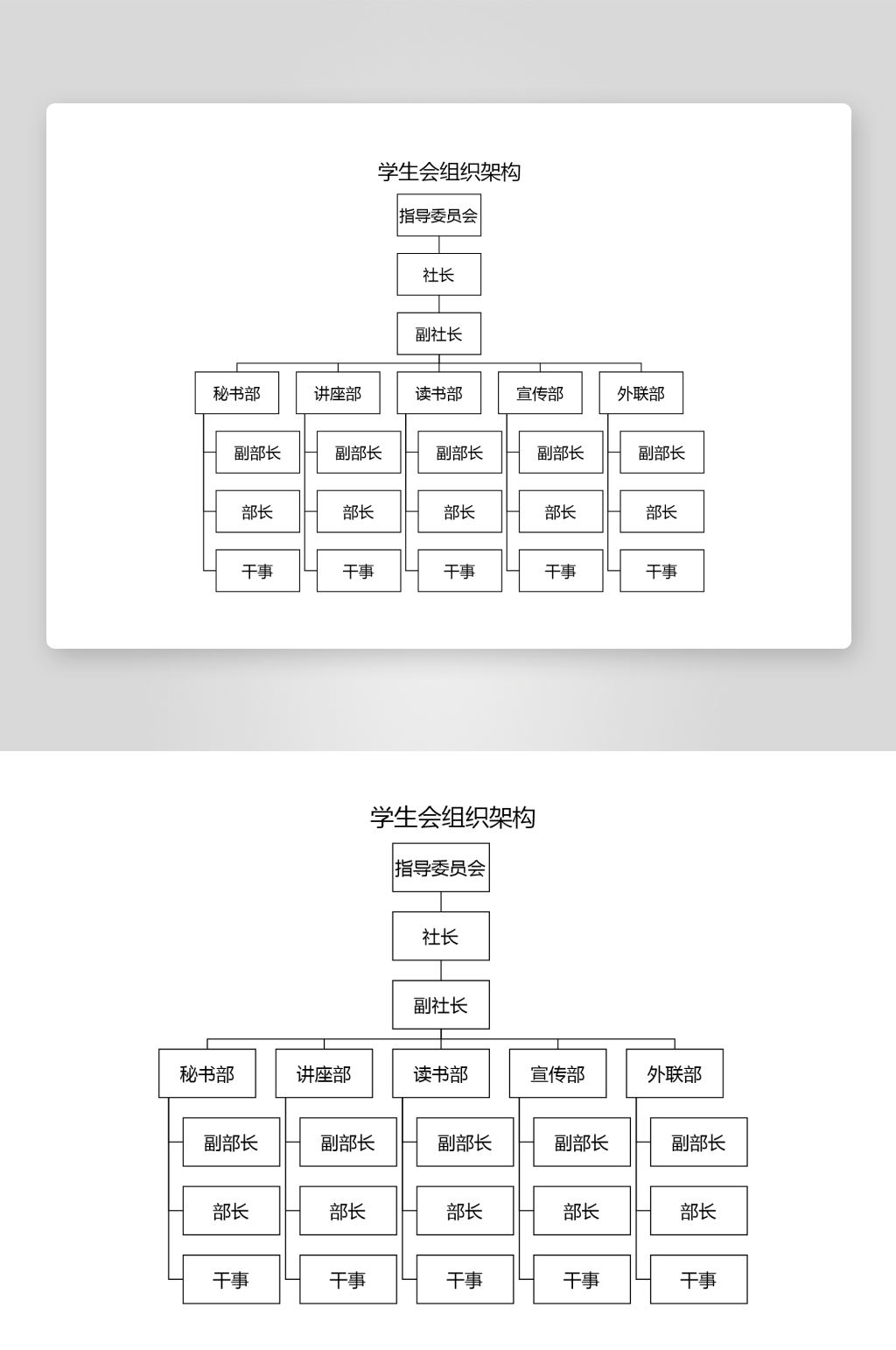 创意简约组织架构图模板素材