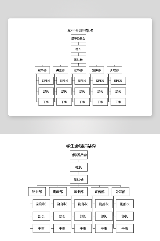 创意简约组织架构图模板-众图网