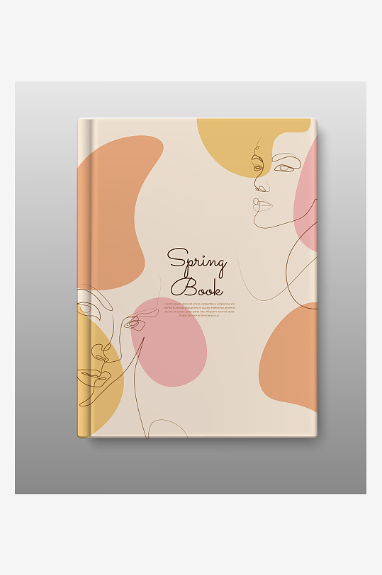 创意矢量画册封面背景-众图网