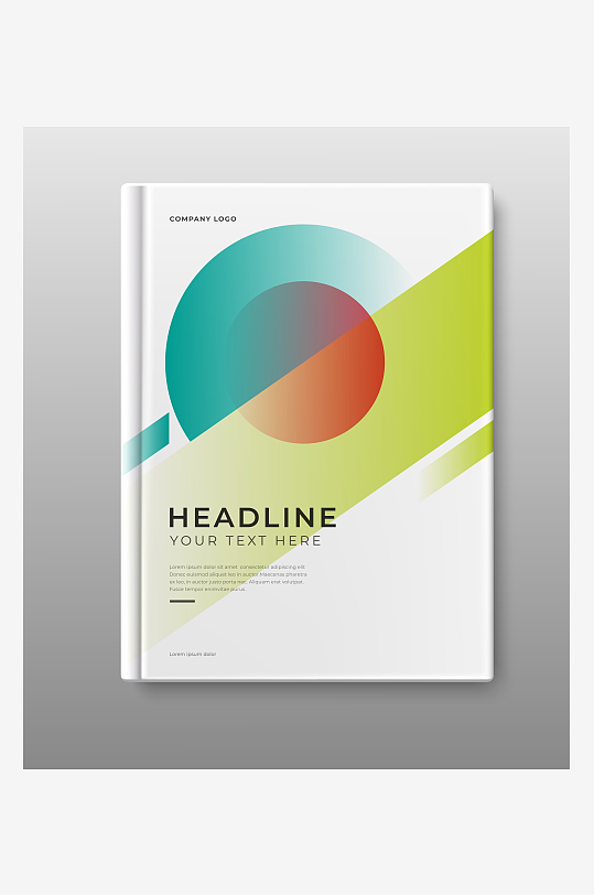 创意矢量画册封面背景-众图网