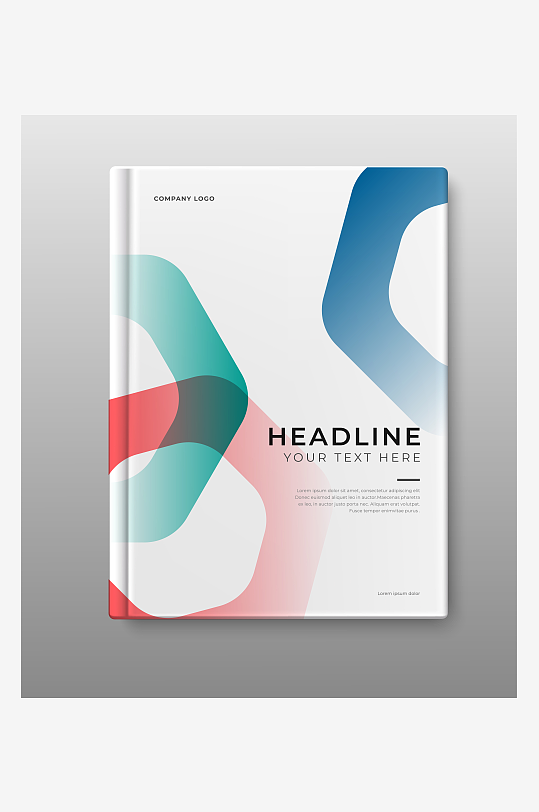 创意矢量画册封面背景-众图网