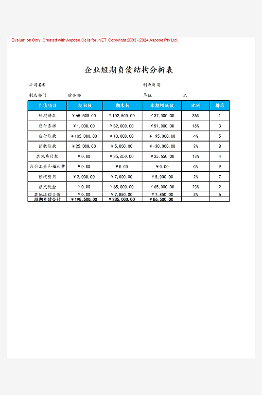 创意简约财务管理表格模板-众图网
