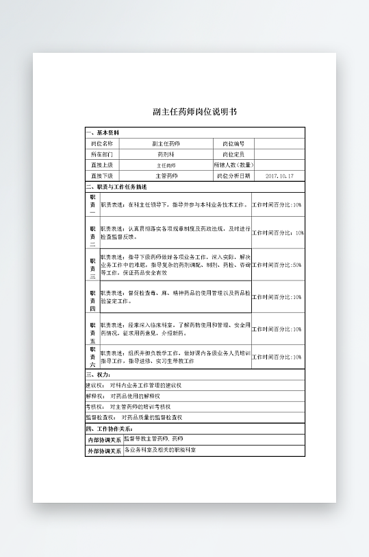 公司员工岗位职责模板-众图网