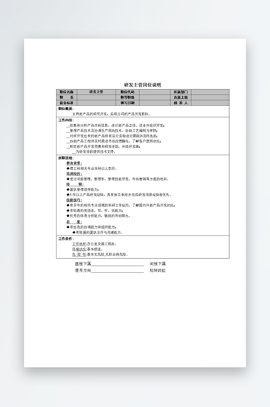 公司员工岗位职责模板-众图网