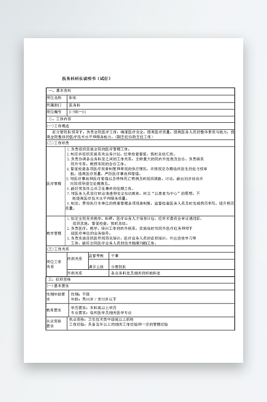 公司员工岗位职责模板-众图网