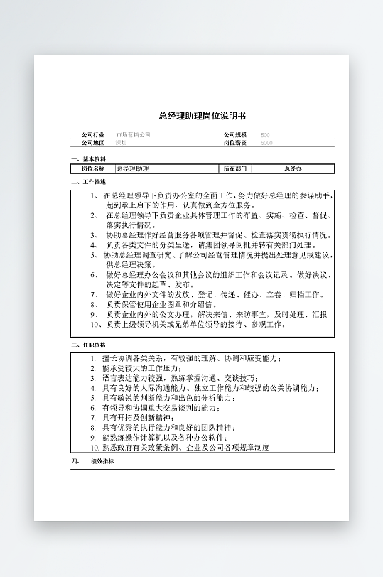 公司员工岗位职责模板-众图网