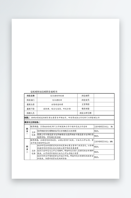 公司员工岗位职责模板-众图网