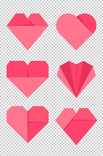 爱心形状折纸素材
