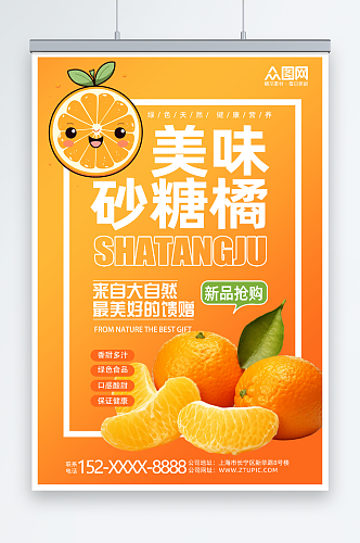 广西砂糖橘桔子水果海报