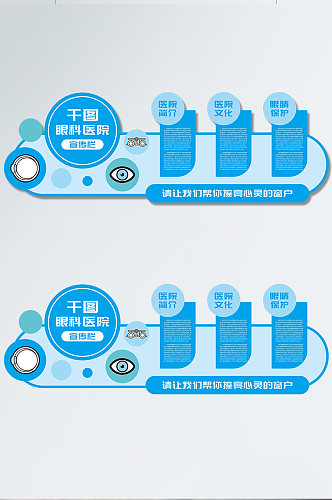 眼科近视治疗保护眼睛异形展板