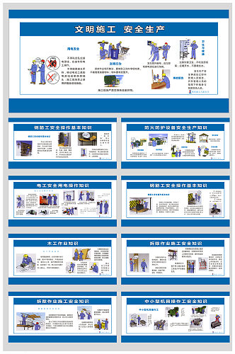 文明施工安全生产展板