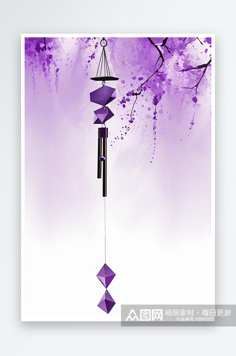 梦幻紫色风铃图片素材