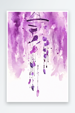 梦幻紫色风铃图片