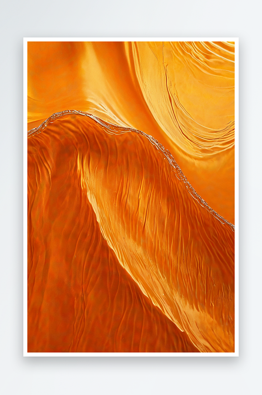 水橙色波浪抽象流动模式曲线秋天黄色橙色波