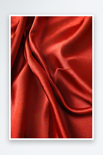 抽象的背景奢侈布波浪褶皱的红色丝绸纹理缎