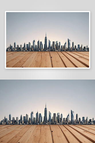 城建筑背景空白木质桌面平面图片