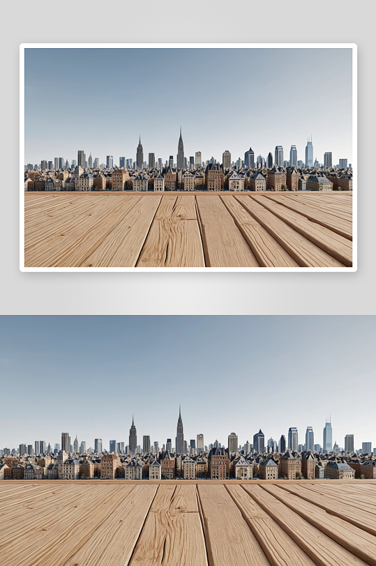 城建筑背景空白木质桌面平面图片