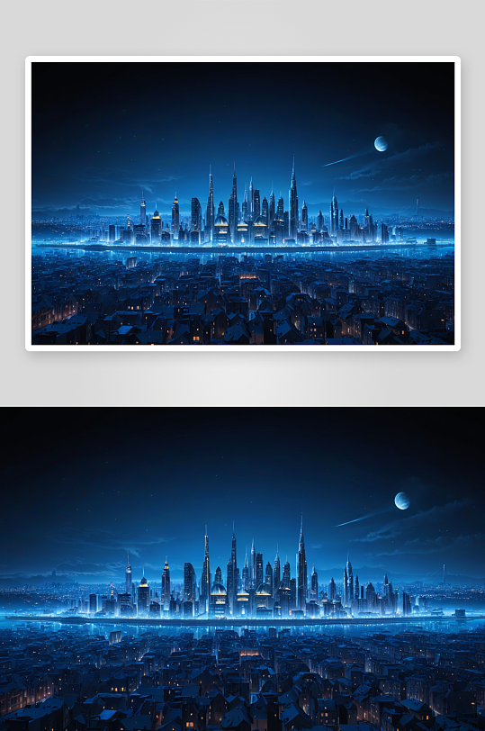 科技光线城建筑背景图片