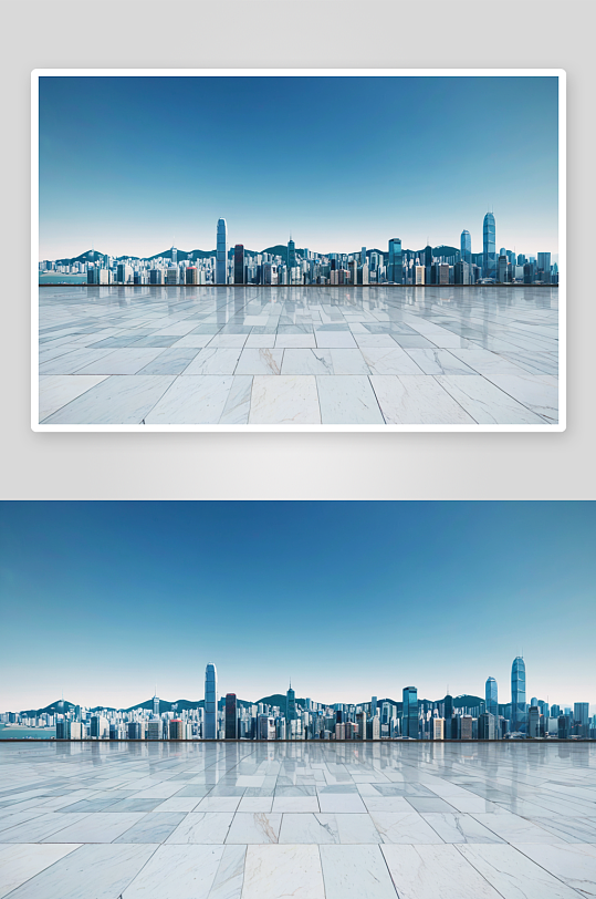 香港城市建筑地板广场背景图片
