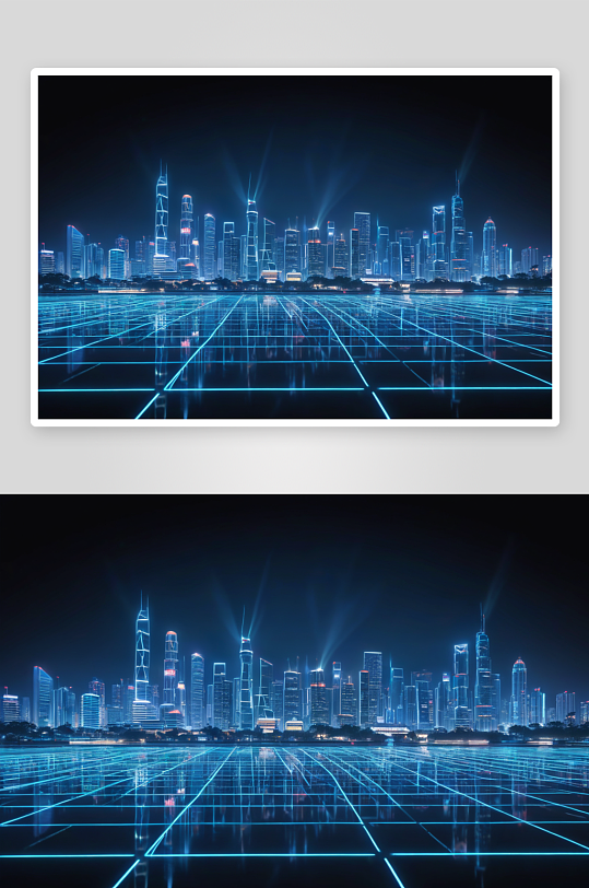 深圳科技光线城市建筑背景图片