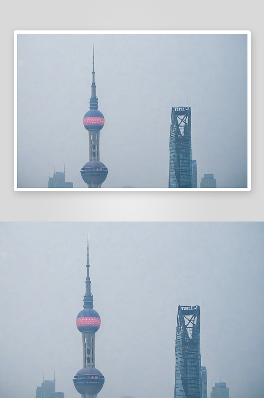 浓雾中明珠大厦图片